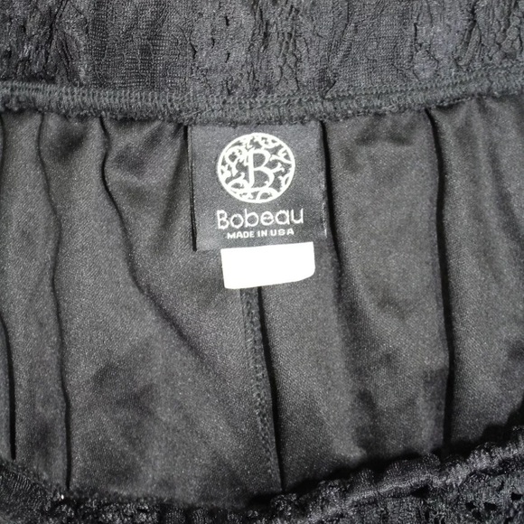 Bobeau Stretchy Boho Black Lace A-Line Skirt - Picture 5 of 5